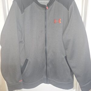 Under Armour Men's Gray Jacket with Red Logo